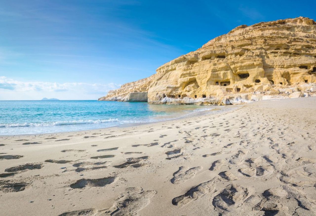 Half Day Trip to Matala Hippie Beach & Caves